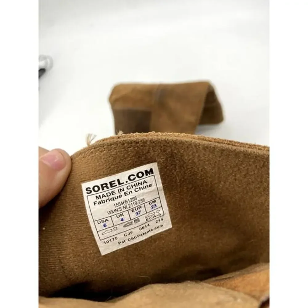 Sorel 6‎ brown wedge Knee High Winter Boots